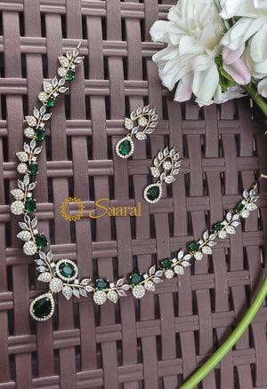 Floral pattern green stone set Floral pattern green stone set