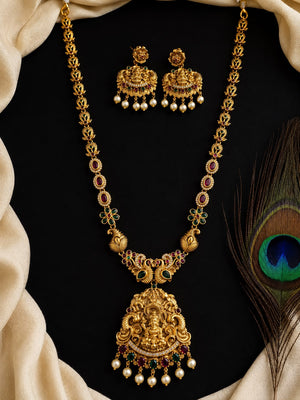 Stunning Peacock Haram with hanging Beads Stunning Peacock Haram with hanging Beads