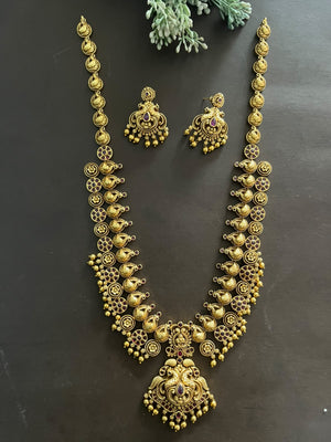 Non Idol Bridal Haram with Hemp stone Non Idol Bridal Haram with Hemp stone