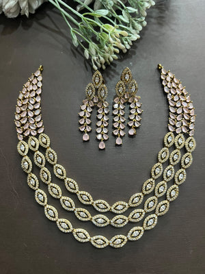 Statement Party Wear Three Layer Necklace Statement Party Wear Three Layer Necklace
