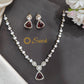 Elegant green stone Pendant set
