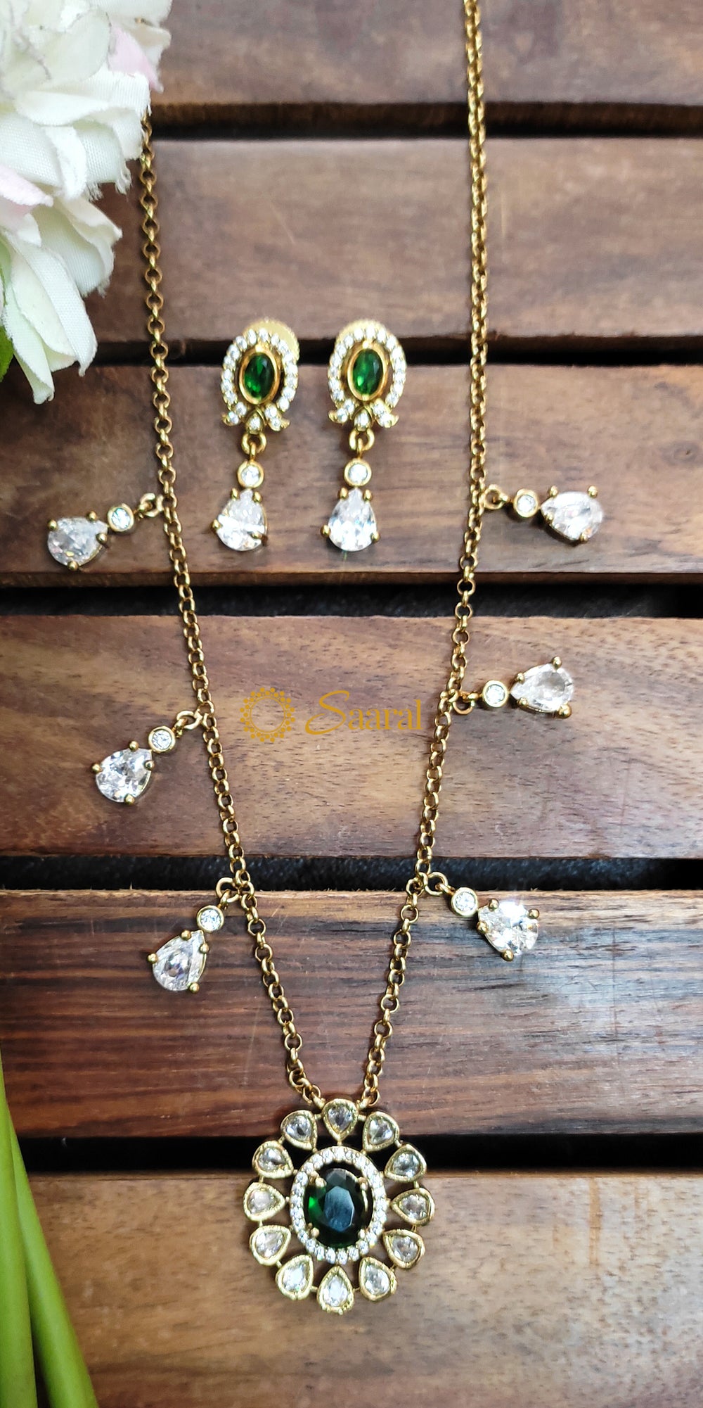 Long chain original Kundan stone