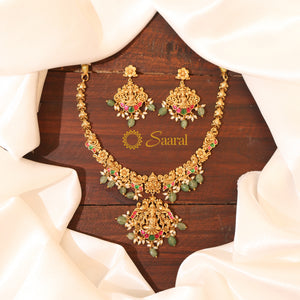 BEADS  HANGING LAKSHMI NECKSET
