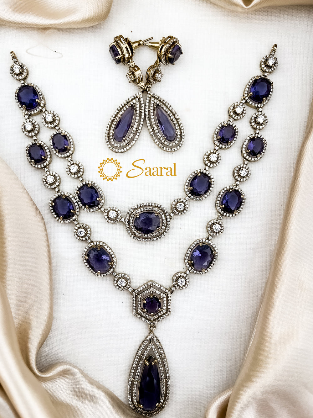 PURPLE Layer victorian necklace