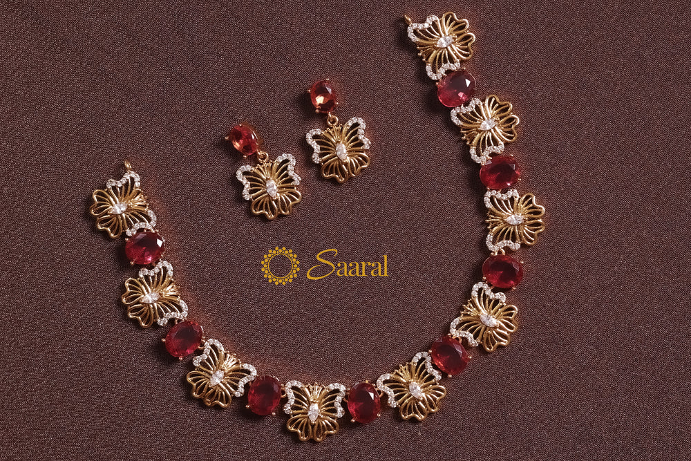 RUBY STATEMENT BUTTERFLY NECKLACE