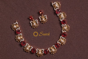 RUBY STATEMENT BUTTERFLY NECKLACE