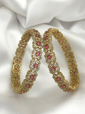 Elegant RED Stone AD Bangle