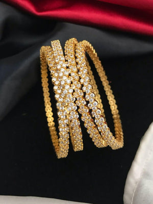 TRADITIONAL WHITE STONE BANGLE