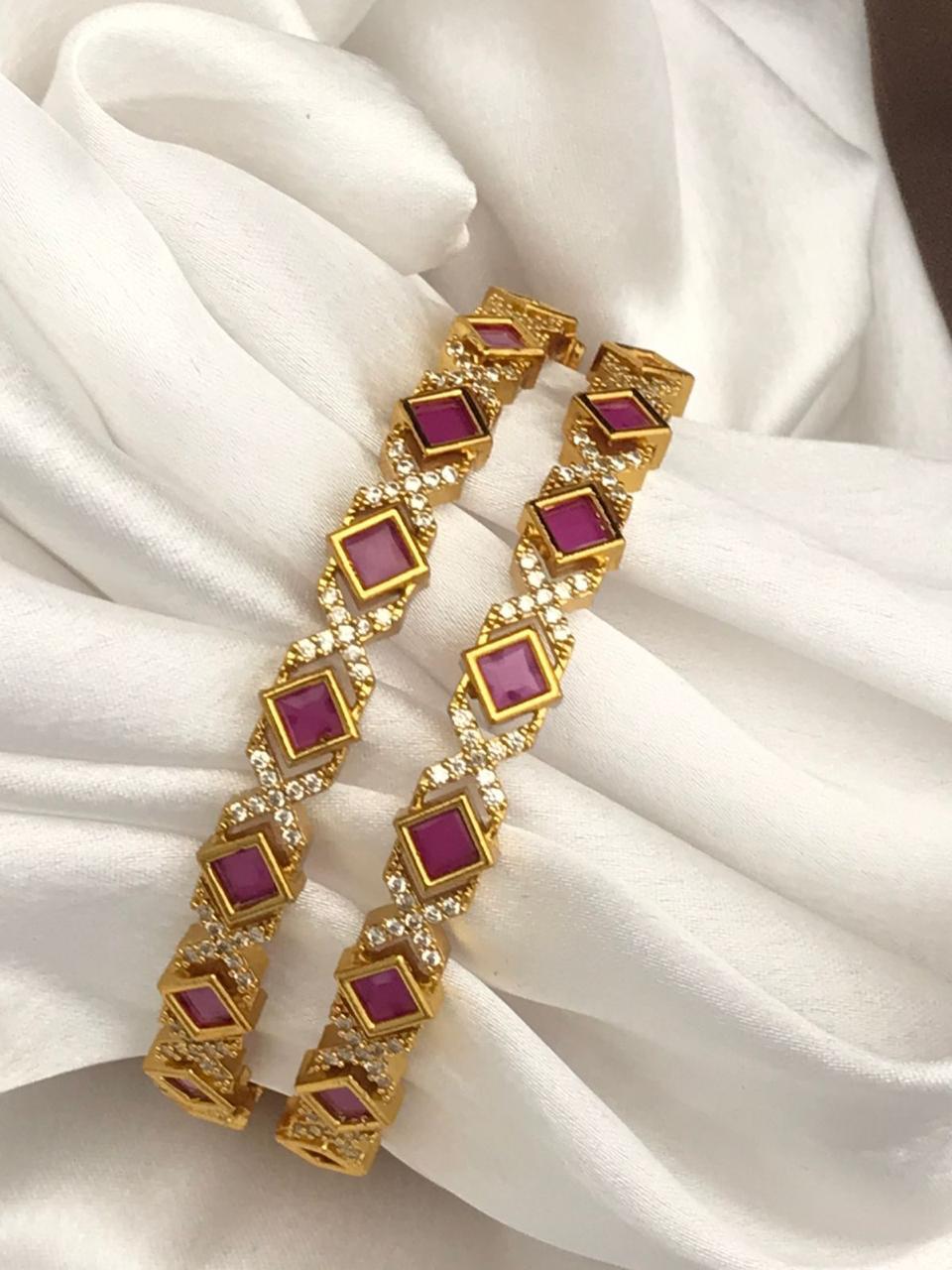 Elegant Ruby Stone Bangle
