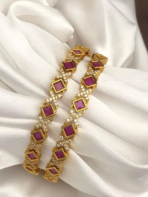Elegant Ruby Stone Bangle