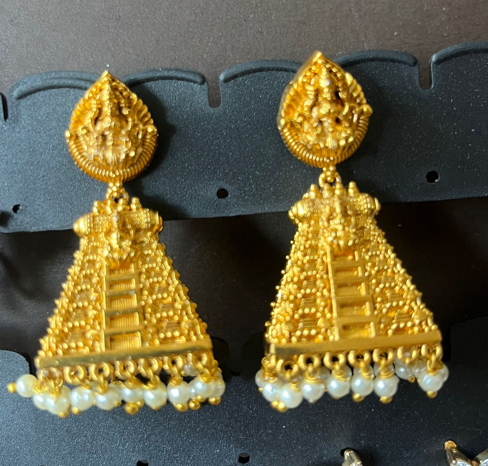 Traditional Temple pattern Jhumka