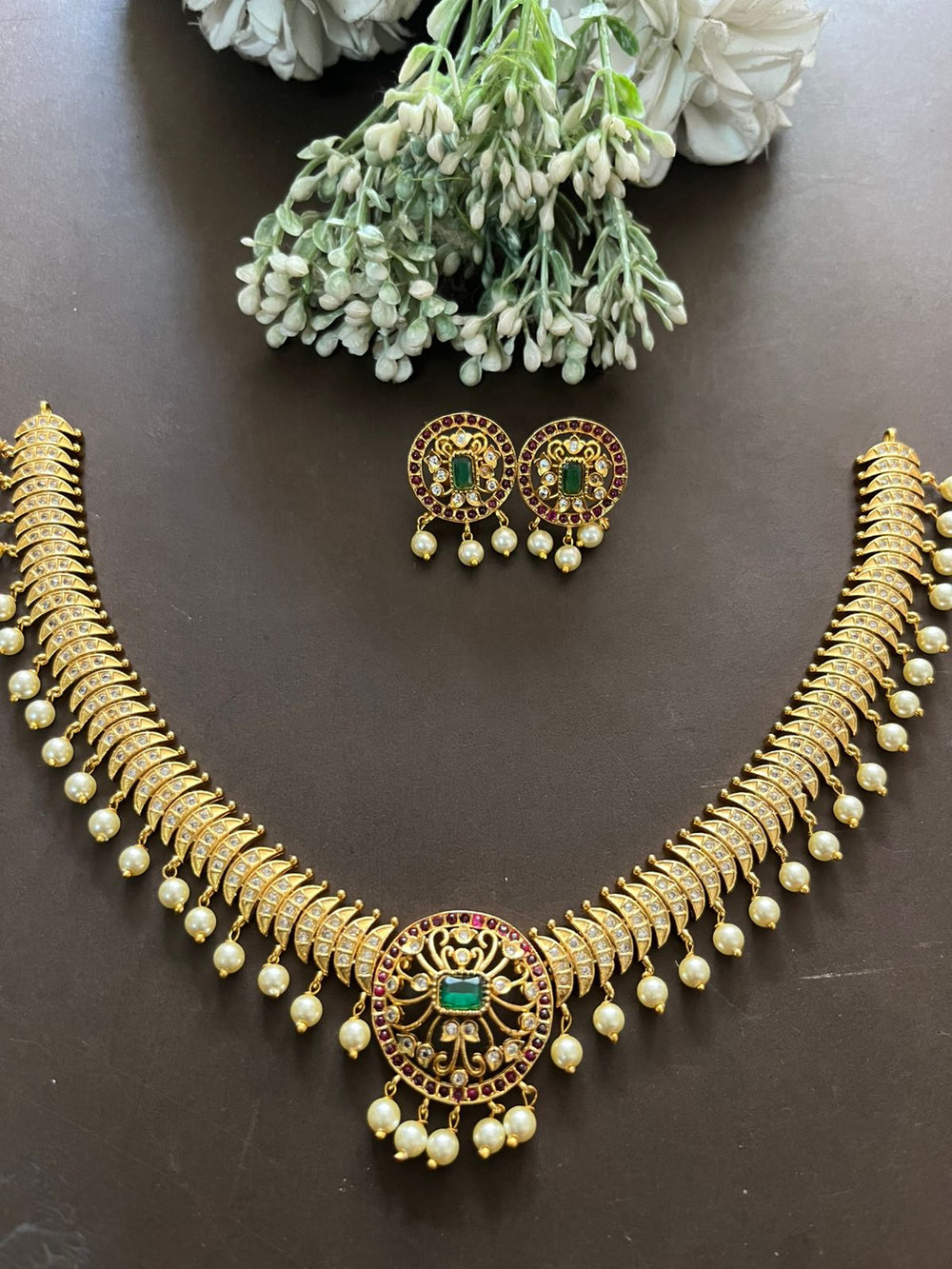 Traditional Antique Necklace with bead hanging