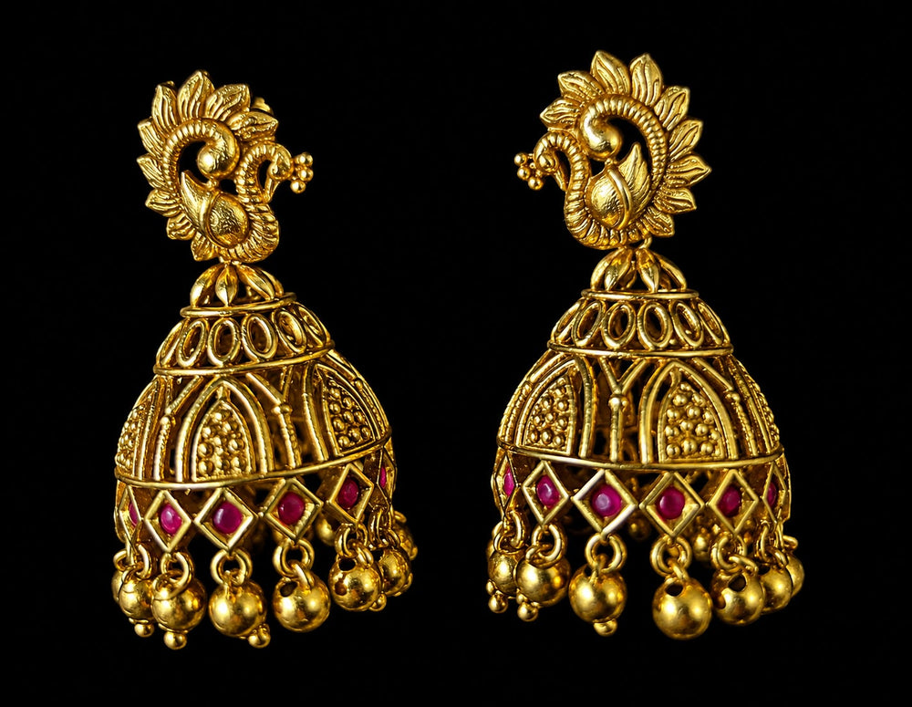 Traditional peacok Jhumka