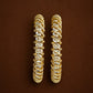 Stunning Pink stone Spiral Bangle