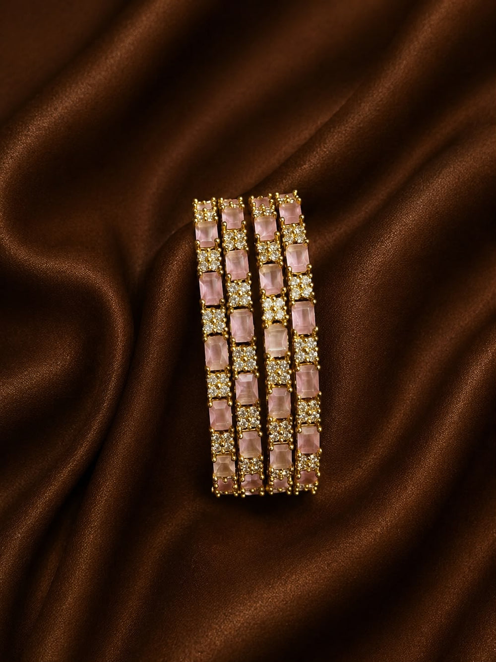 Gorgeous Stone bangle with Rectagular Pattern