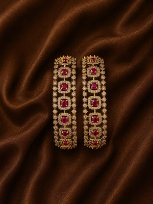Stunning Rani Pink Square pattern bangle